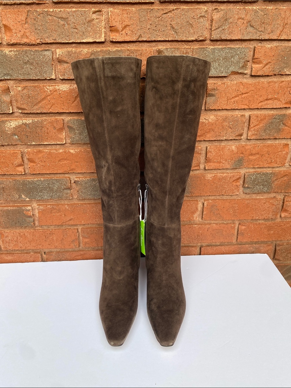 NWT Sam Edelman Tall Brown Suede Knee-High Boots Wide Calf 8